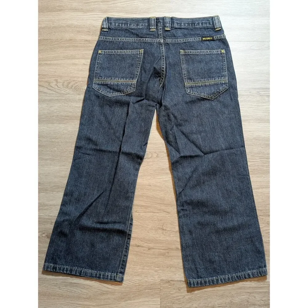 Wrangler Boys 10 Husky Straight Fit Blue Jeans Adjustable Waist 100% Cotton NWT